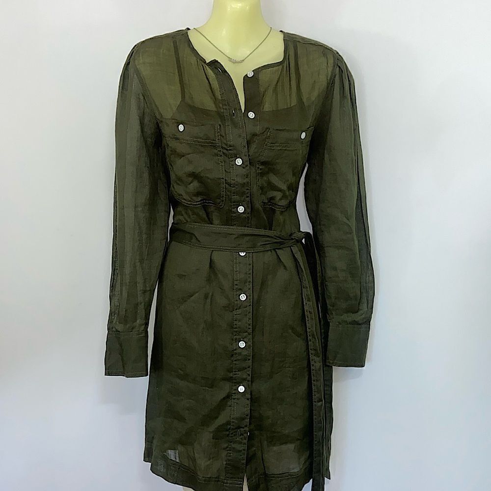 Banana Republic Two Piece Dress and Coat Army Green NWT Sz Small